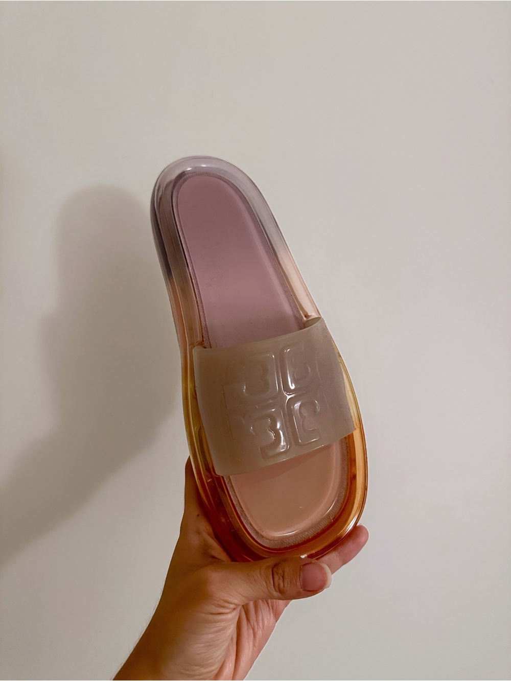 Tory Burch Bubble Jelly Sandals with Logo on Strap